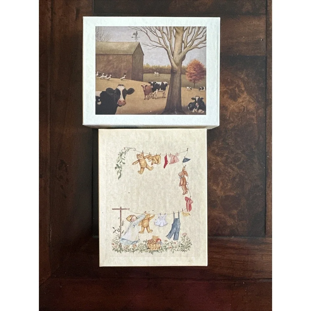VTG Main Street Press Note Cards Ellen Stouffer 2 Box Set  13 Ct New w Envelopes